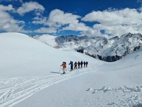 Skibergsteigen Kolonne